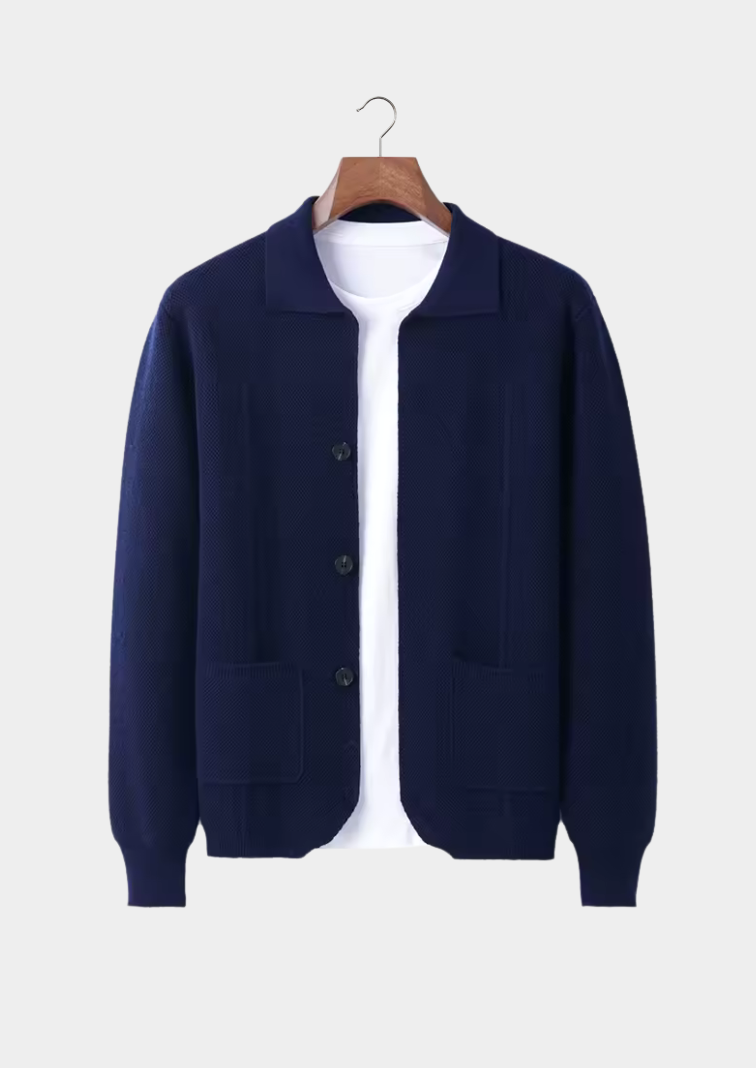 EA | ZACHTE WOL BUTTON OVERSHIRT