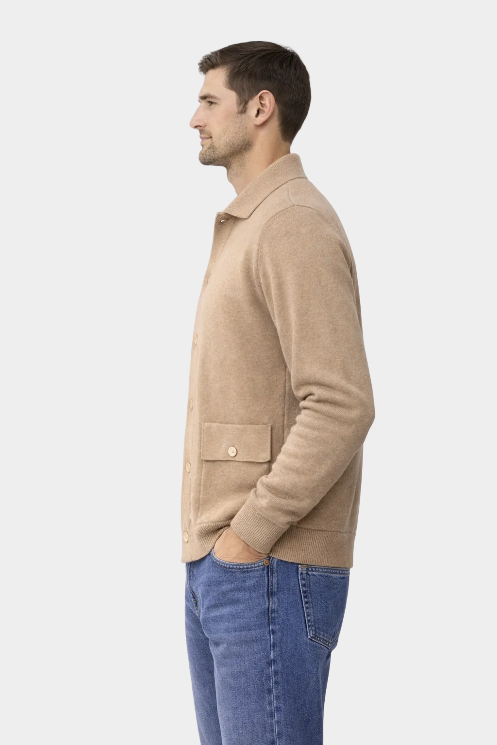 EA | MERINO WOOL BUTTON OVERSHIRT