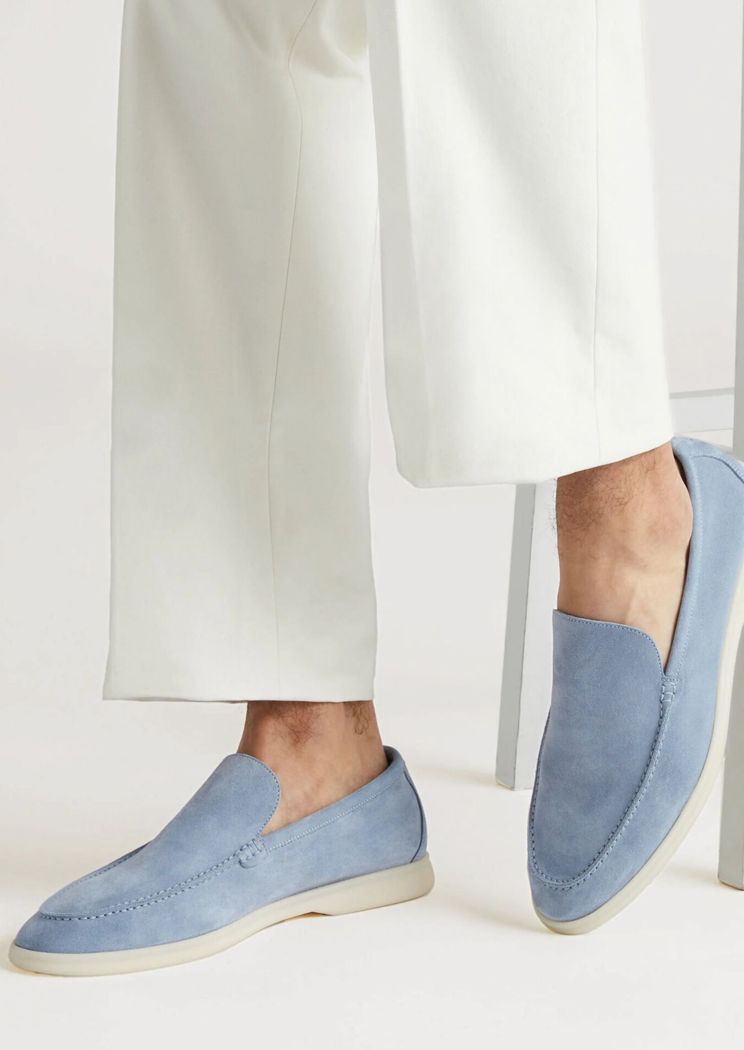 EA | MARIAN SUEDE LOAFERS – LICHT BLAUW