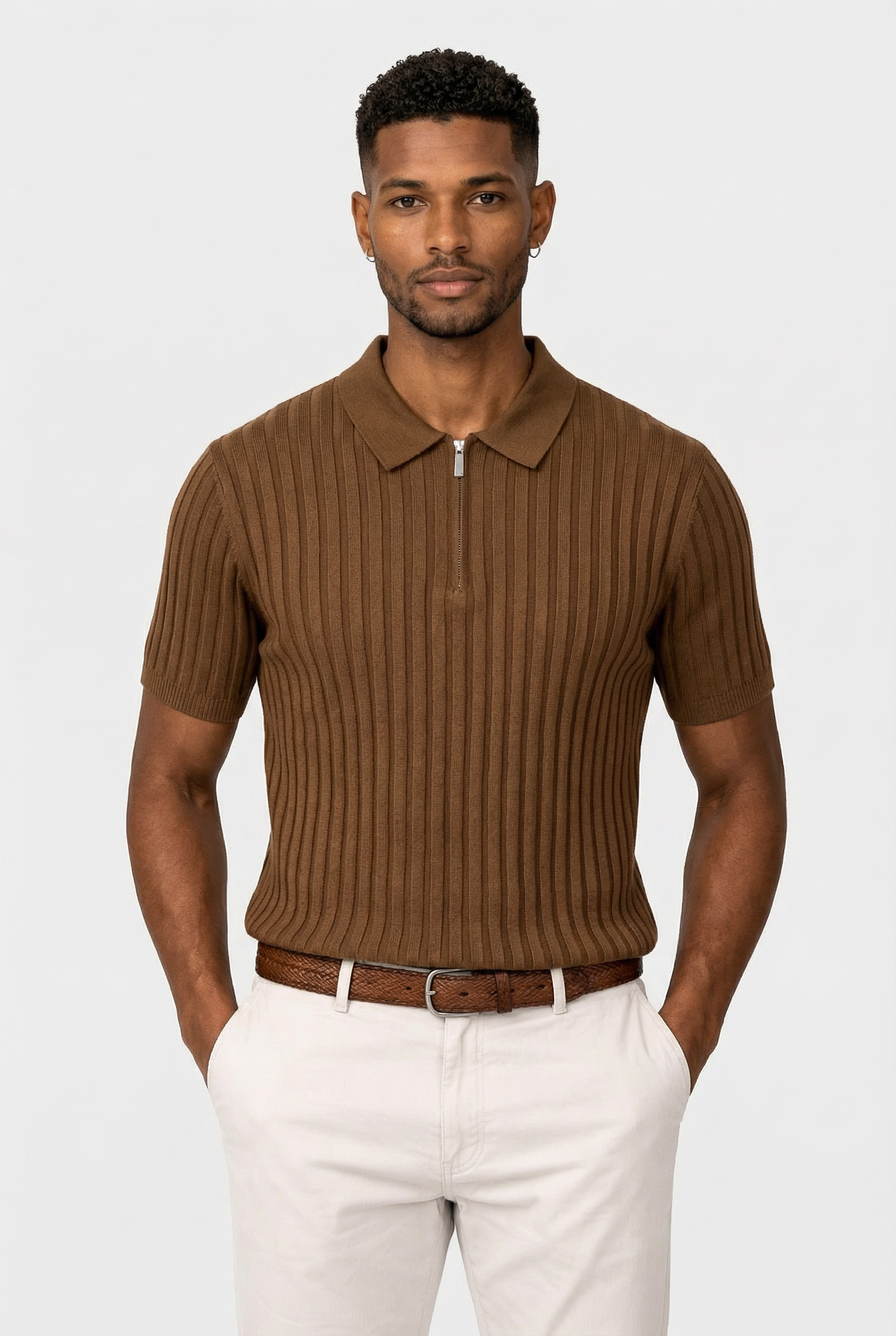 EA | RIB POLO MET RITS - BRUIN