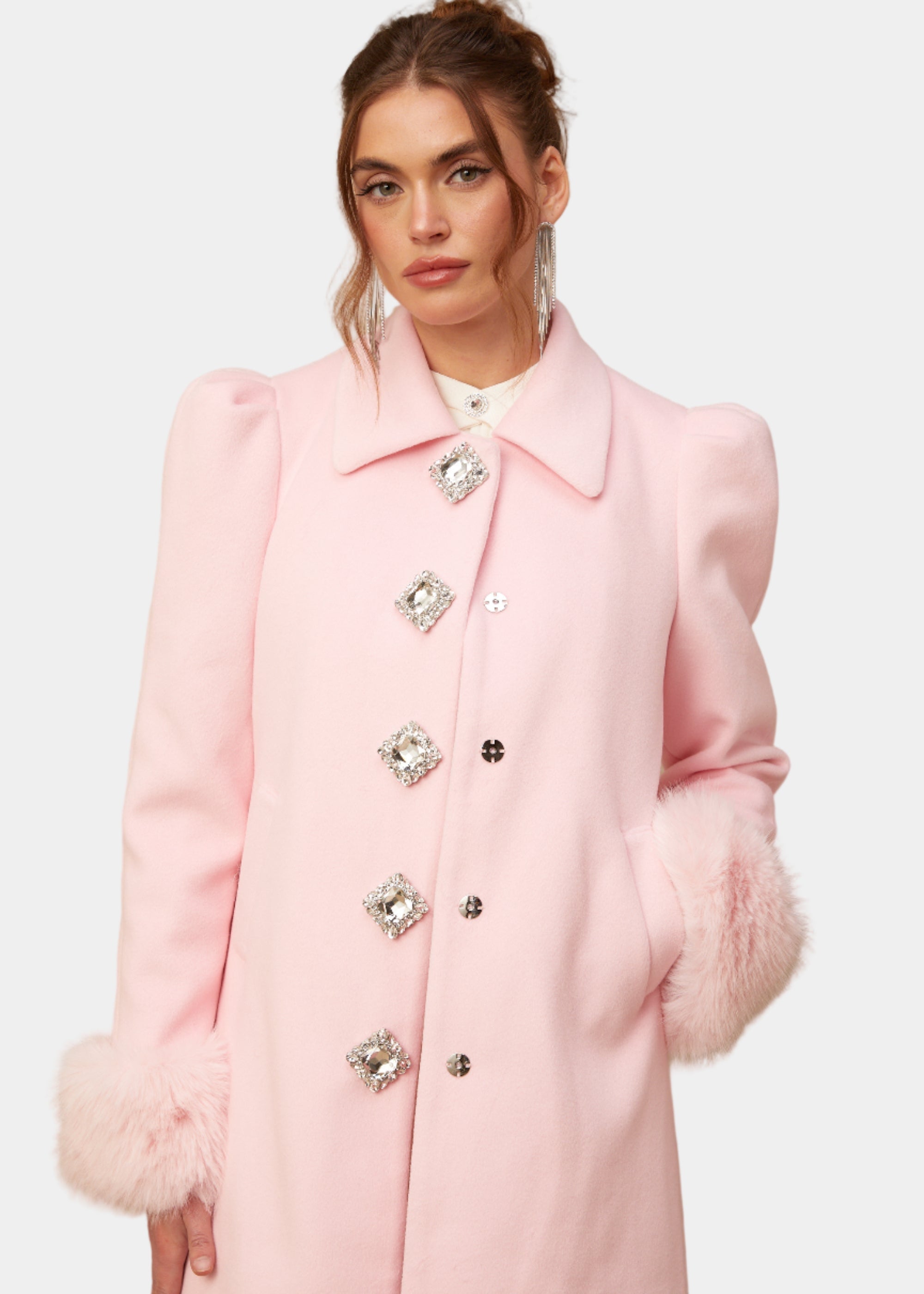 Louisette Roze Winterjas