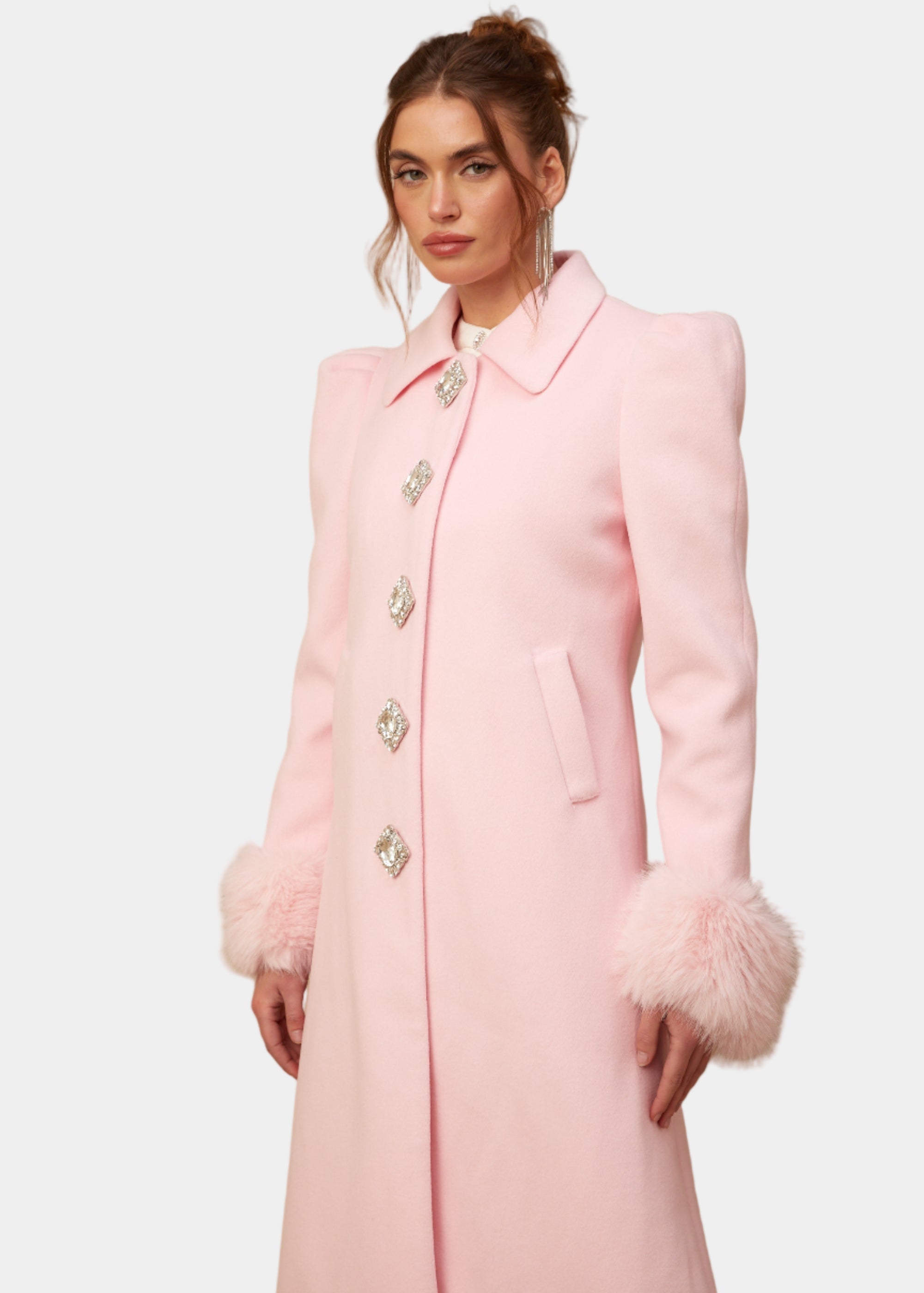 Louisette Roze Winterjas