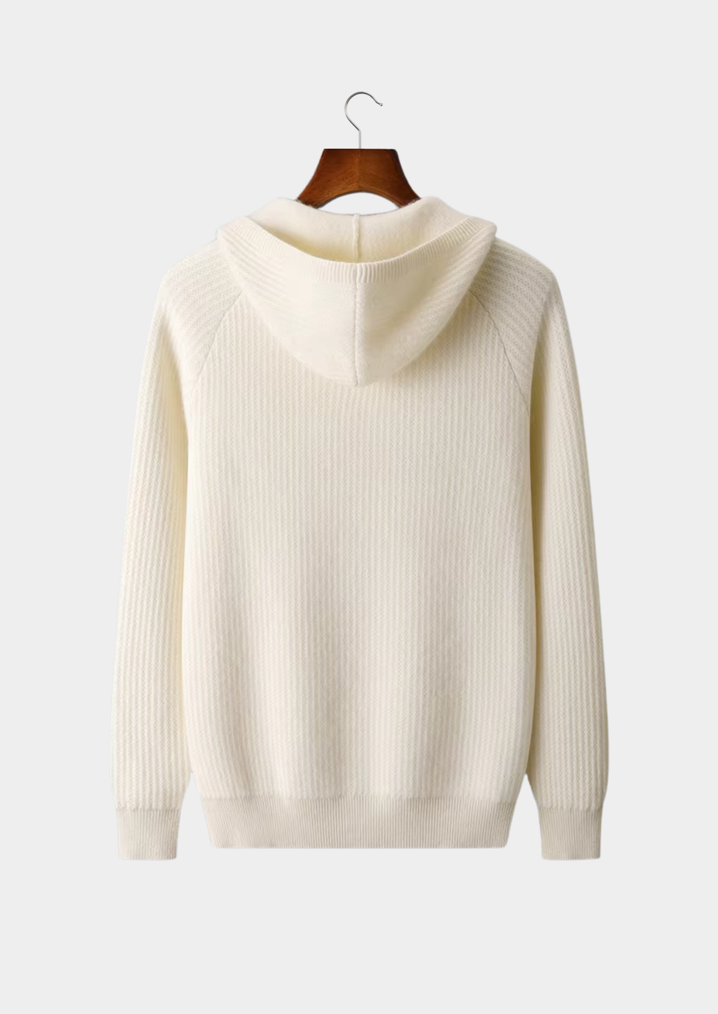 EA | EXTRA-FIJNE WOL RIB ZIP HOODIE