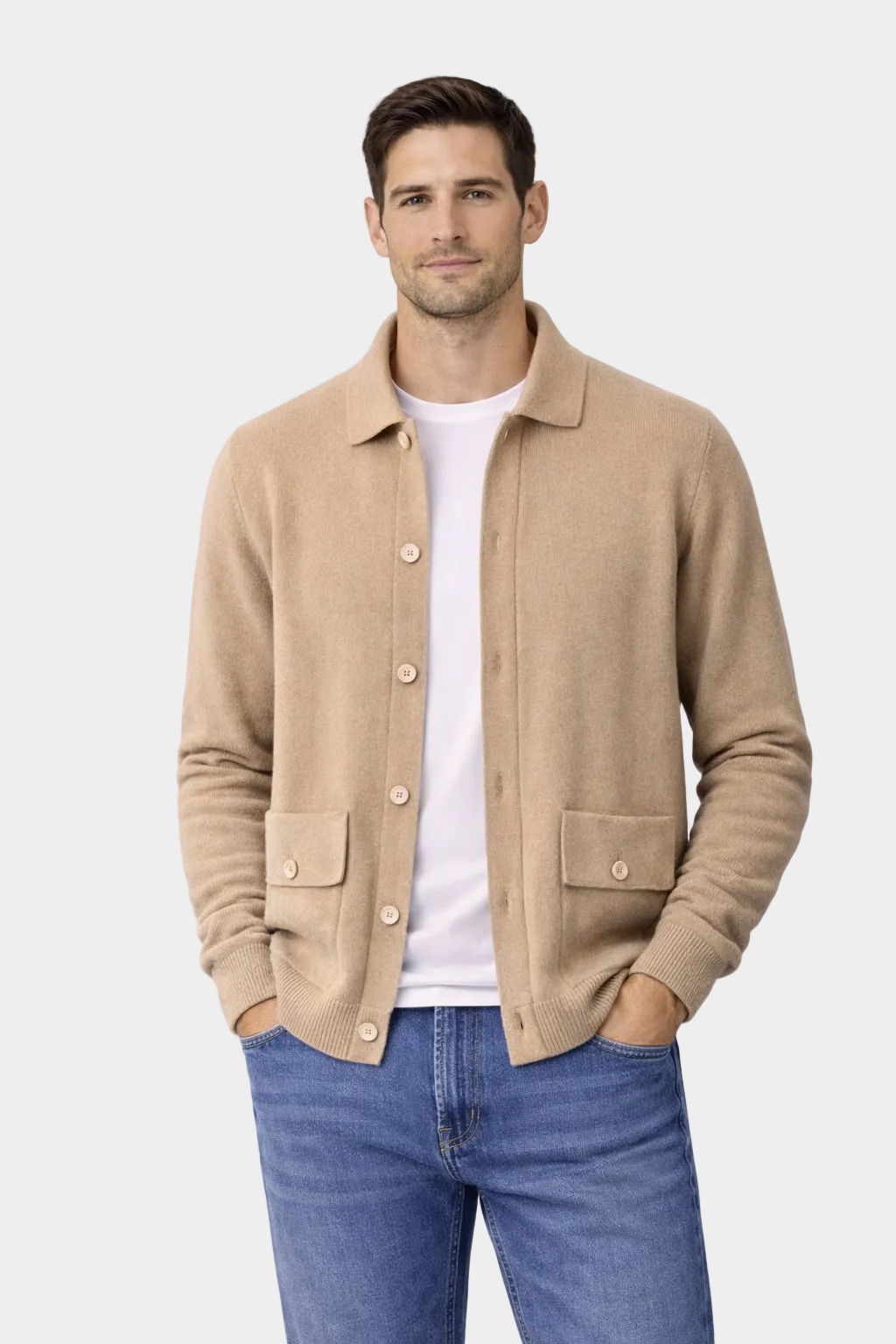 EA | MERINO WOOL BUTTON OVERSHIRT