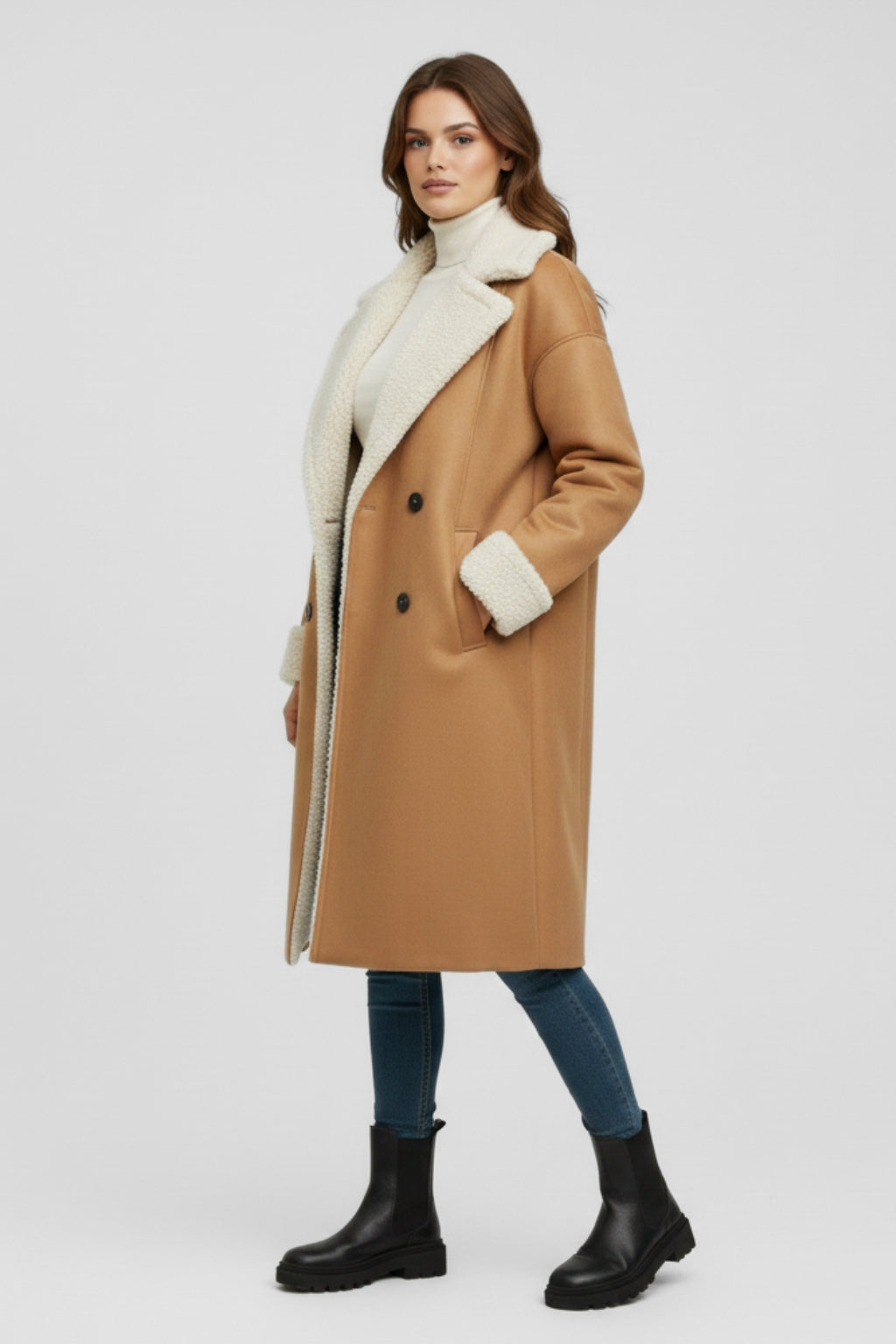 Elora camel Winterjas