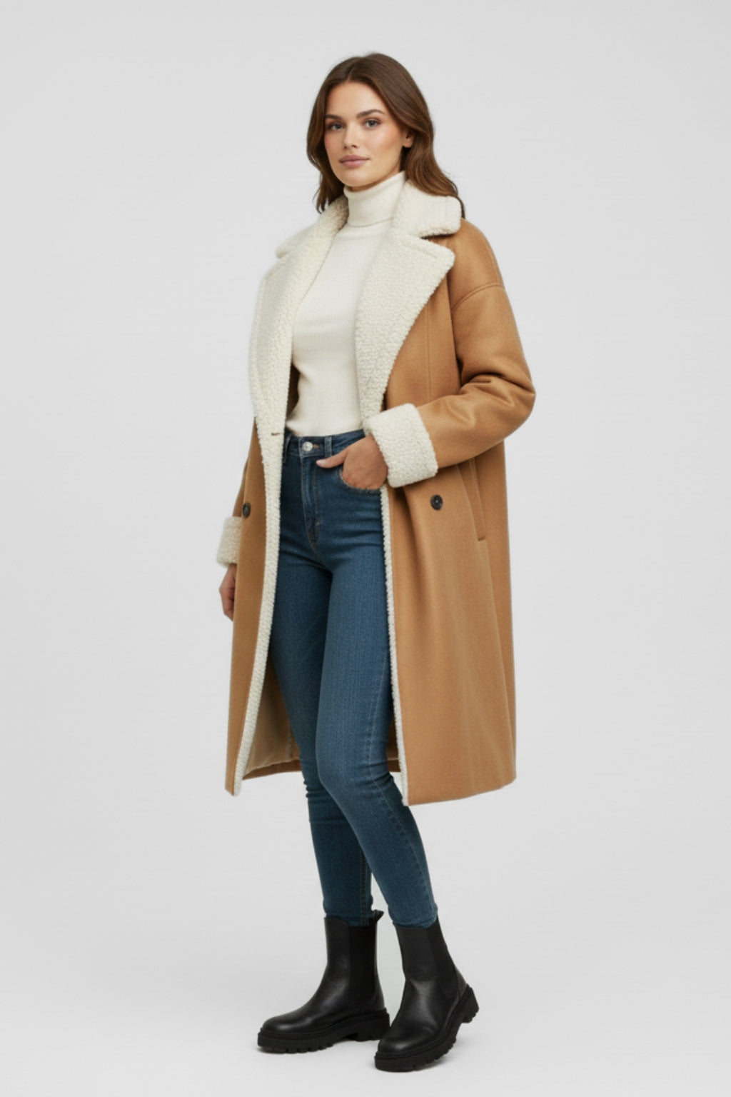 Elora camel Winterjas