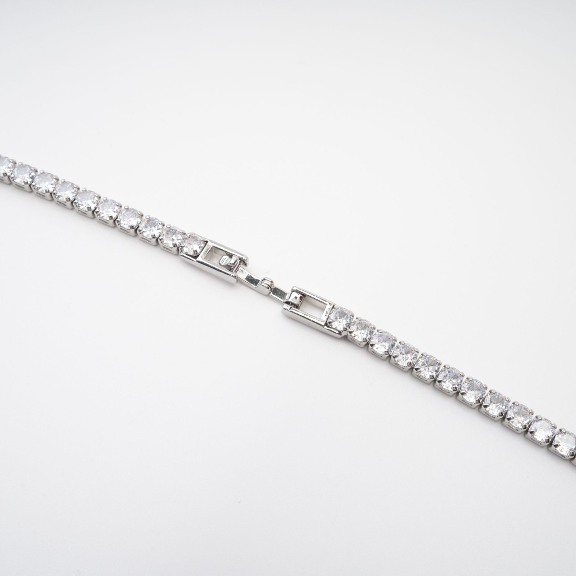 Yvette Drop Crystal Pendant Sterling Silver Necklace